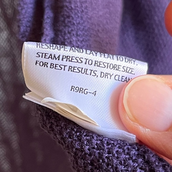 Eileen Fisher 100% Linen Women's Purple Open-Front Knit Beach Sweater Sz XL - Picture 7 of 9